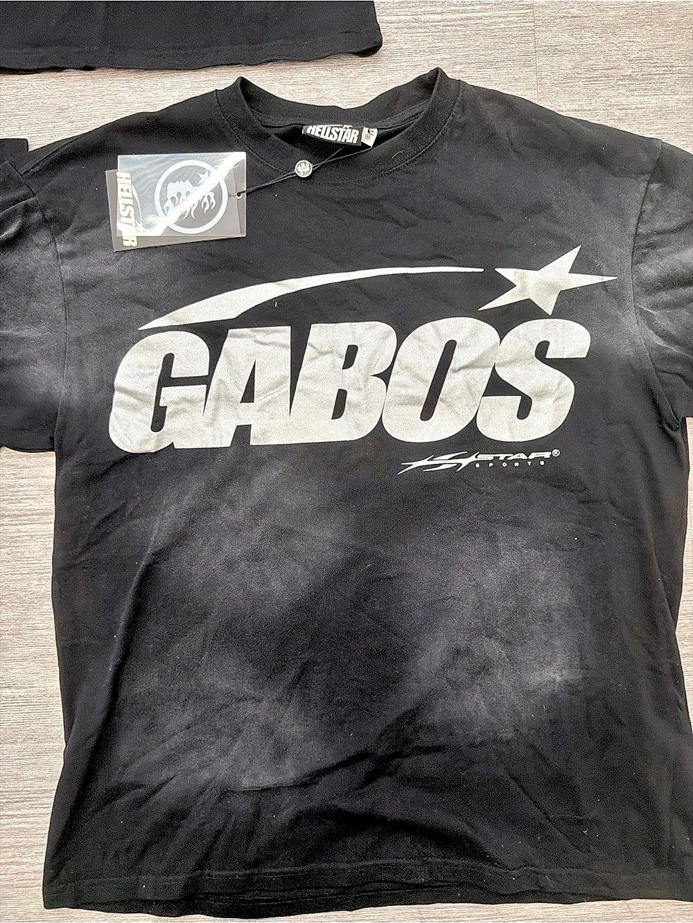 Hellstar Gabos Graphic Short Sleeve Tee in Black & White NWT